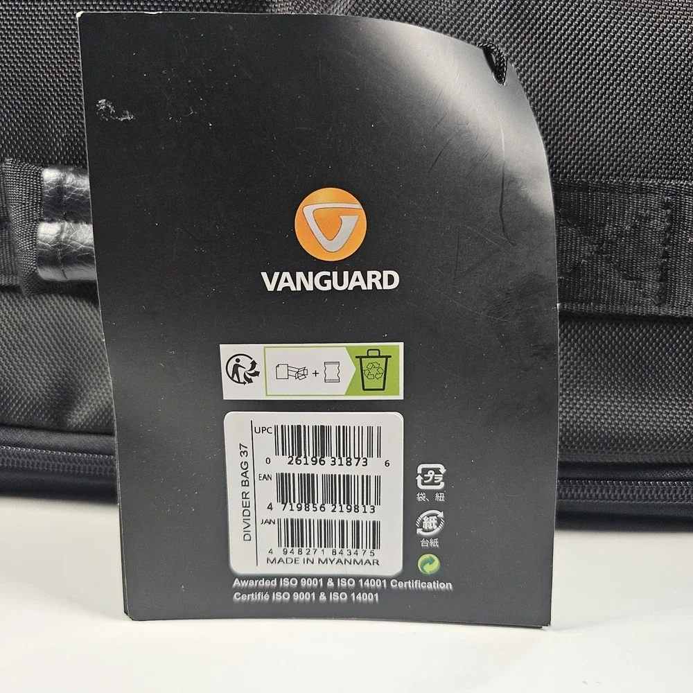 Vanguard Divider Bag 37 Padded Camera Case Adjustable Dividers Black New Tags